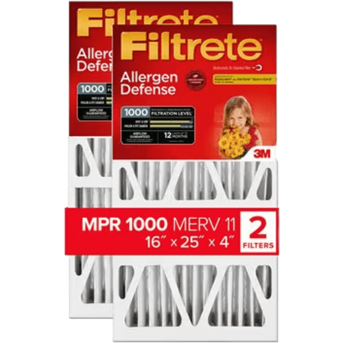 3M Filtrete MPR 1000 4-Inch Micro Allergen Defense Air Filters - 16x25x4
