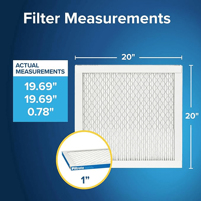 3M Filtrete Healthy Living 1900 MPR Ultimate Allergen Reduction Air Filters - 20x20 Dimensions