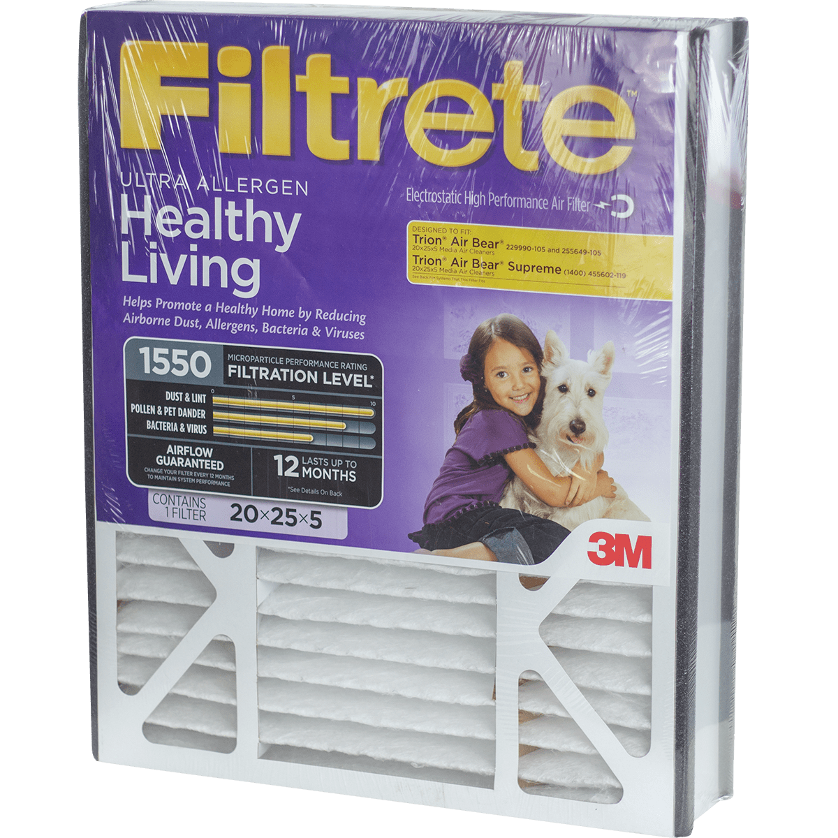 3M Filtrete Healthy Living 1500 MPR Allergen Reduction Filters for 5" Housings