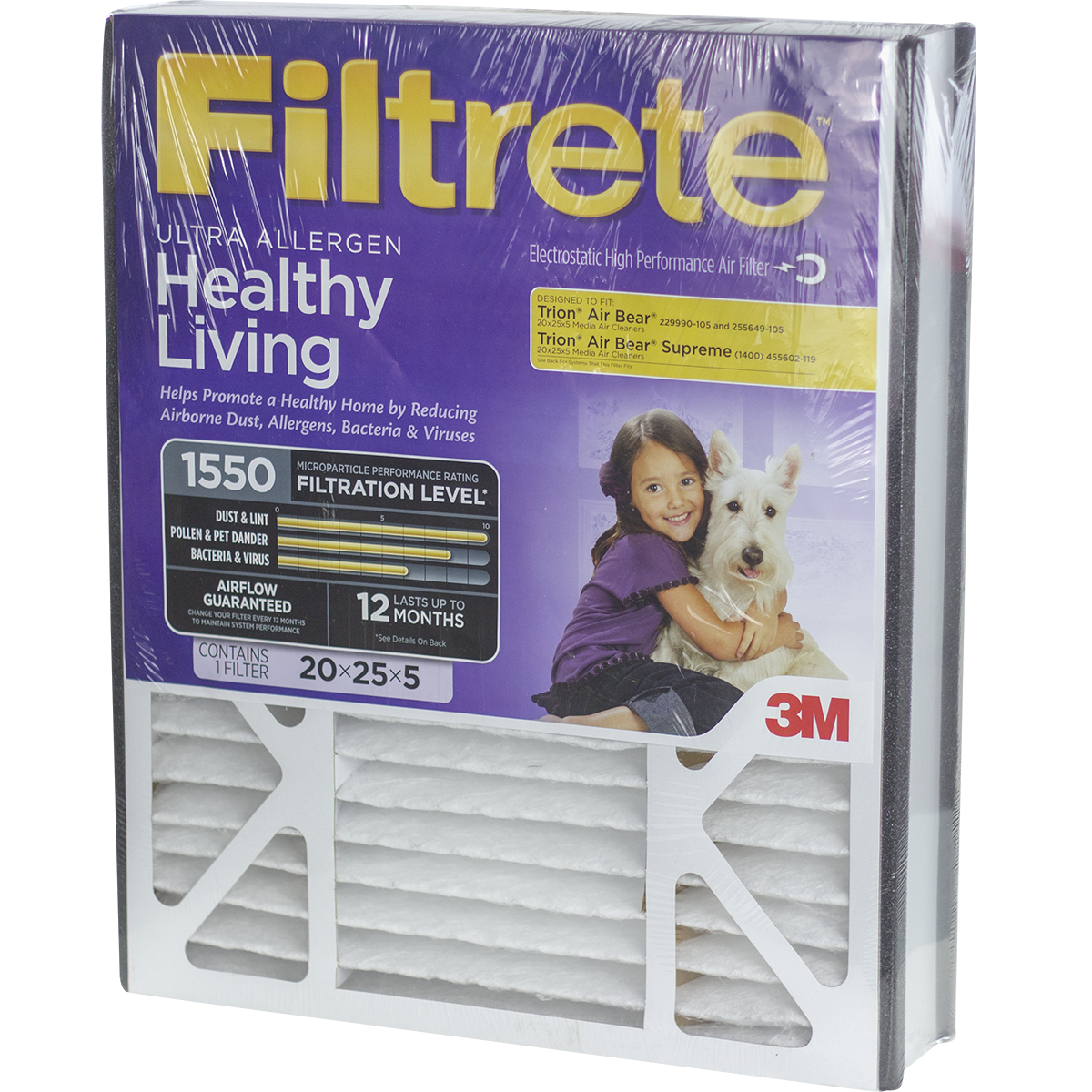3M Filtrete Healthy Living 1500 MPR Allergen Reduction Filters for 5" Housings