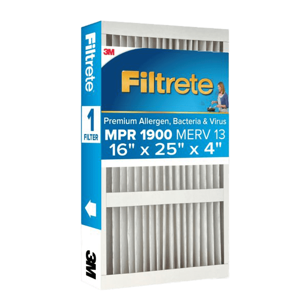 3M Filtrete MPR 1900 4-inch Allergen, Bacteria and Virus Filters 16x25x4 - Main