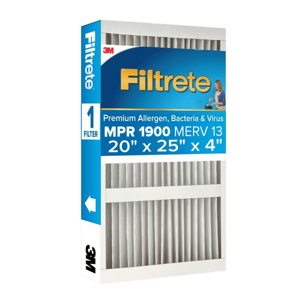 3M Filtrete MPR 1900 4-inch Allergen, Bacteria and Virus Filters 20x25x4 - Main