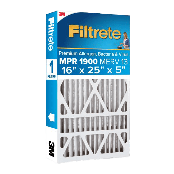 3M Filtrete MPR 1900 5-inch Allergen, Bacteria and Virus Filters 16x25x5 - Main