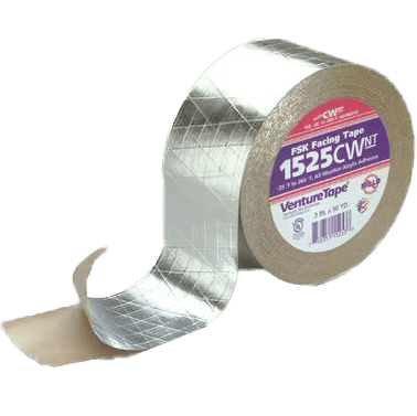 3M Venture Tape FSK Facing Tape 1525CW, Silver, 48 mm x 45.7 m - main