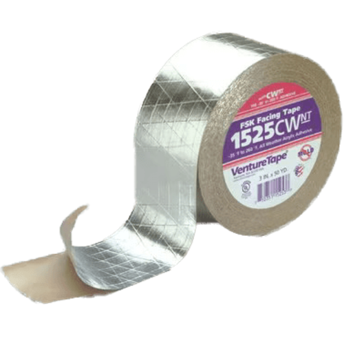 3M Venture Tape FSK Facing Tape 1525CW, Silver, 48 mm x 45.7 m - main