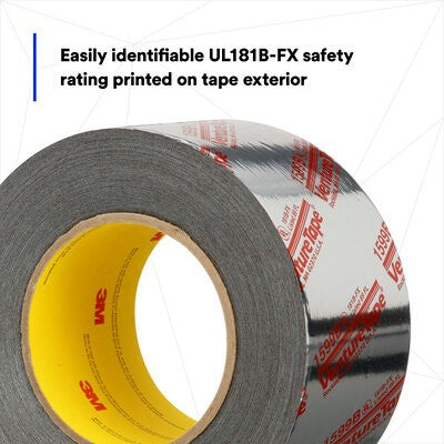 3M Venture Tape UL181B-FX Printed Polypropylene Duct Tape 1599B, Silver, 72mm x 109.7m - infographic 5