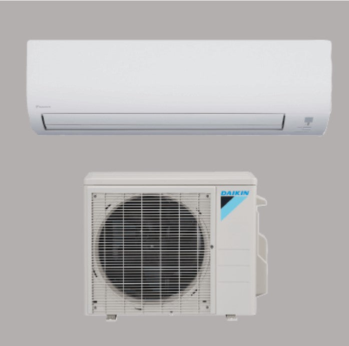 Daikin air conditioning unit on a gray background