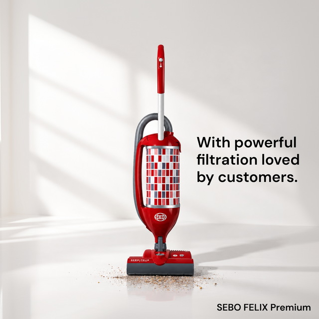 SEBO vacuums with powerful filtration