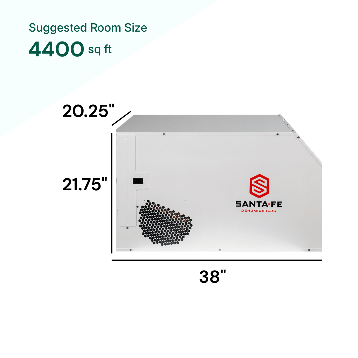 Santa Fe Impact155 suggested room size 4400 sq ft