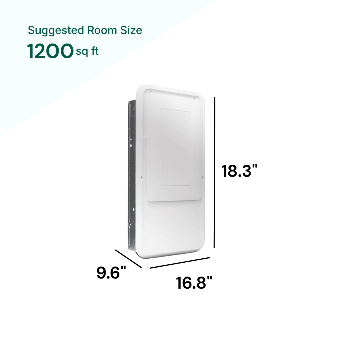 Santa Fe In-Wall Dehumidifier (UltraMD33) suggested room size 1200 sq ft