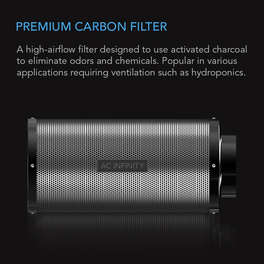 AC Infinity Charcoal Carbon Filter for 6-in Duct Fan