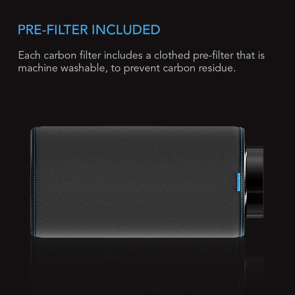 AC Infinity Charcoal Carbon Filter for 6-in Duct Fan - Prefilter