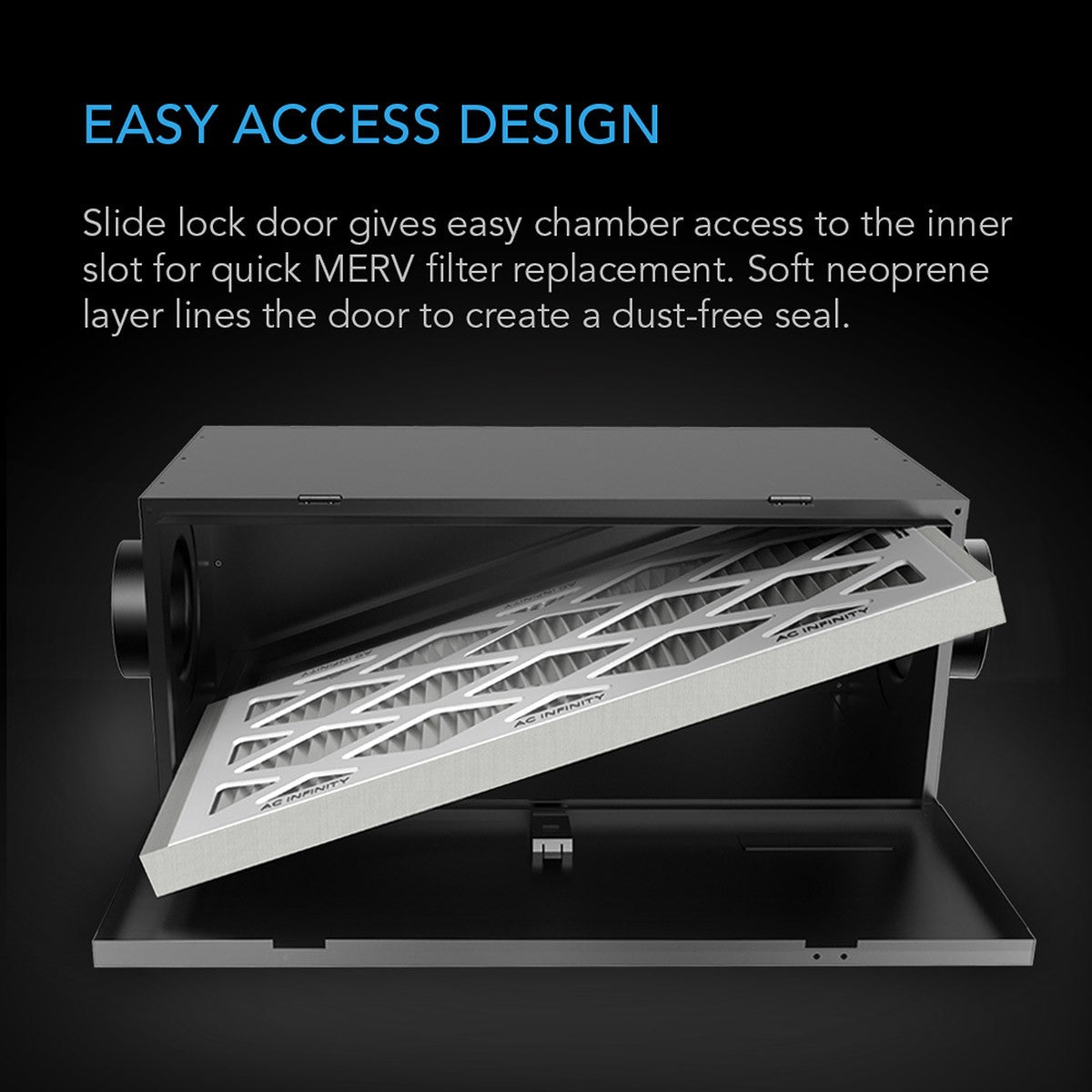 AC Infinity AIR FILTER BOX w/ MERV 13 Filter - Easy Access Graphic