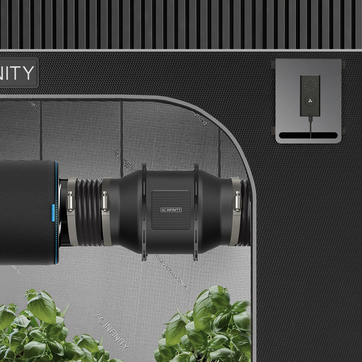 AC Infinity Air Filtration Kit, 8-In. Inline Lite Fan w/ Speed Controller