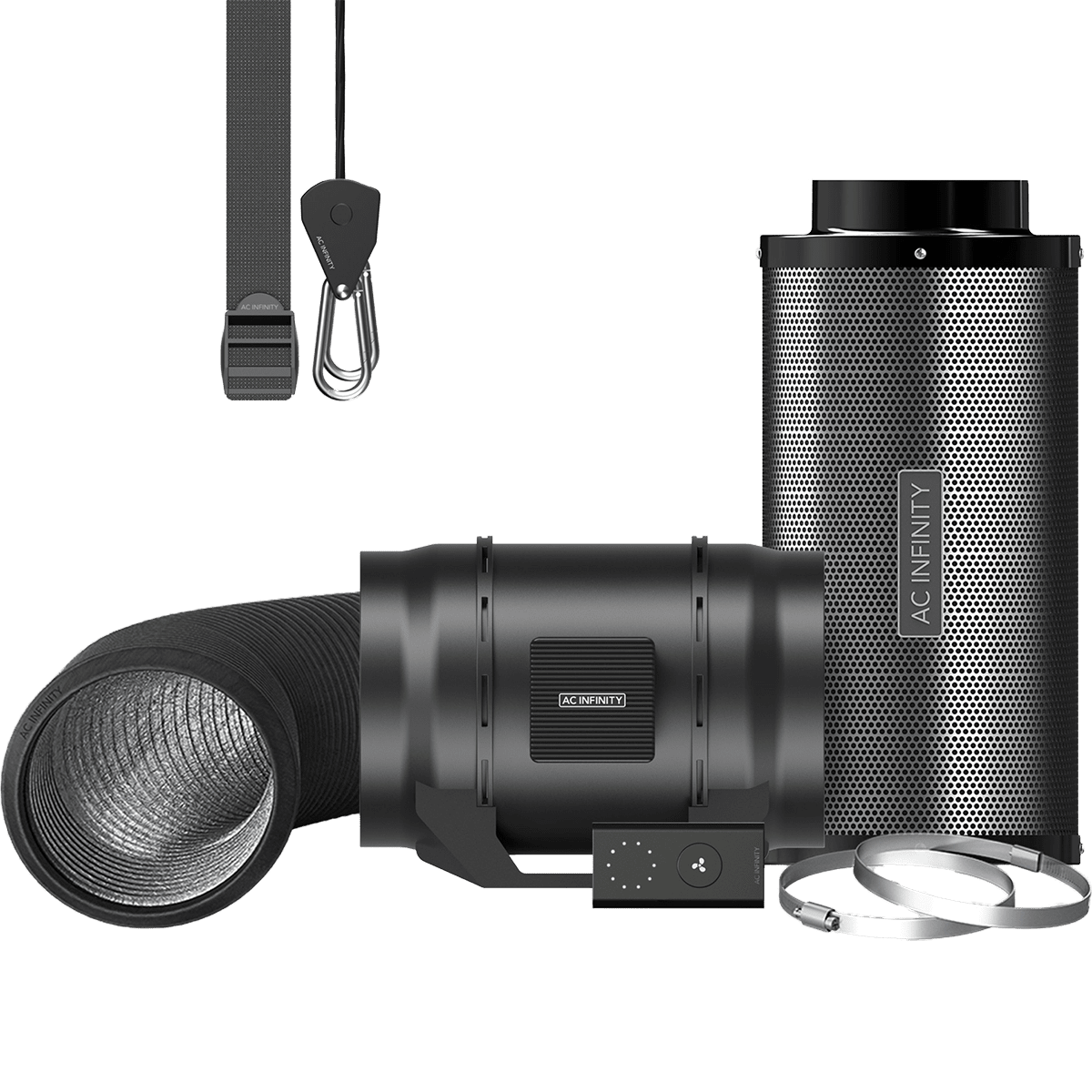 AC Infinity Air Filtration Kit, 8-In. Inline Lite Fan - Main