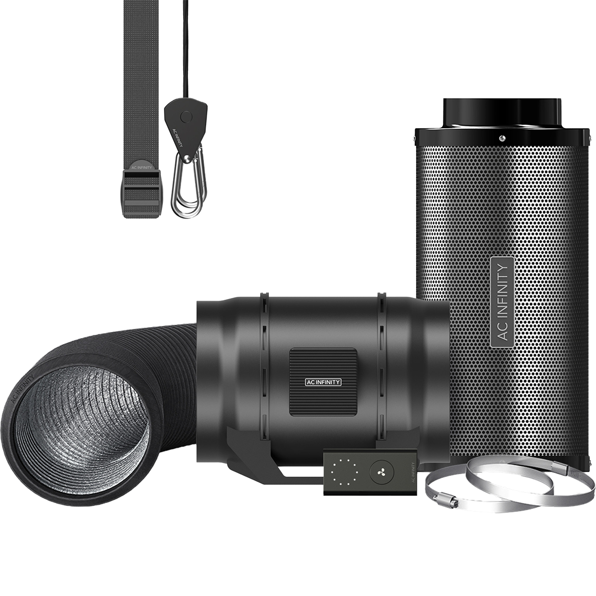 AC Infinity Air Filtration Kit, 8-In. Inline Lite Fan - Main