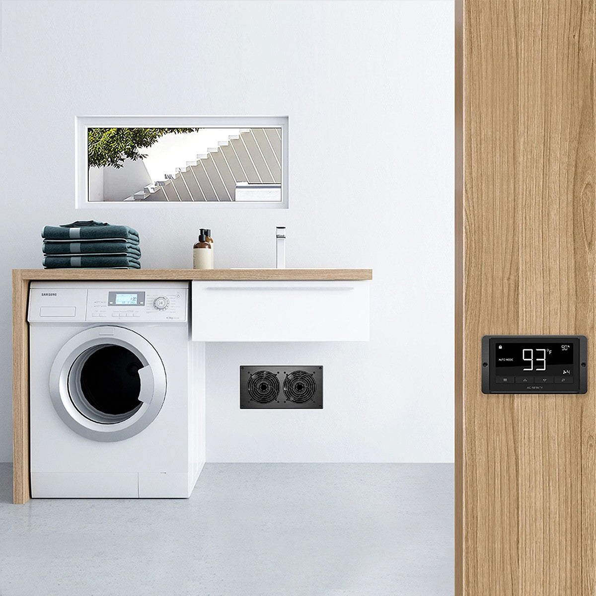 AC Infinity AIRTITAN T7 12-In Ventilation Fan w/ Temperature & Humidity Controller