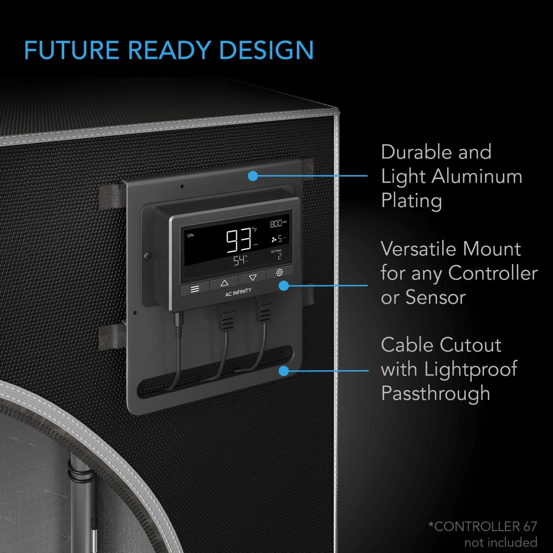 AC Infinity CLOUDLAB 864D 80-Inch Grow Tent - Tent Design
