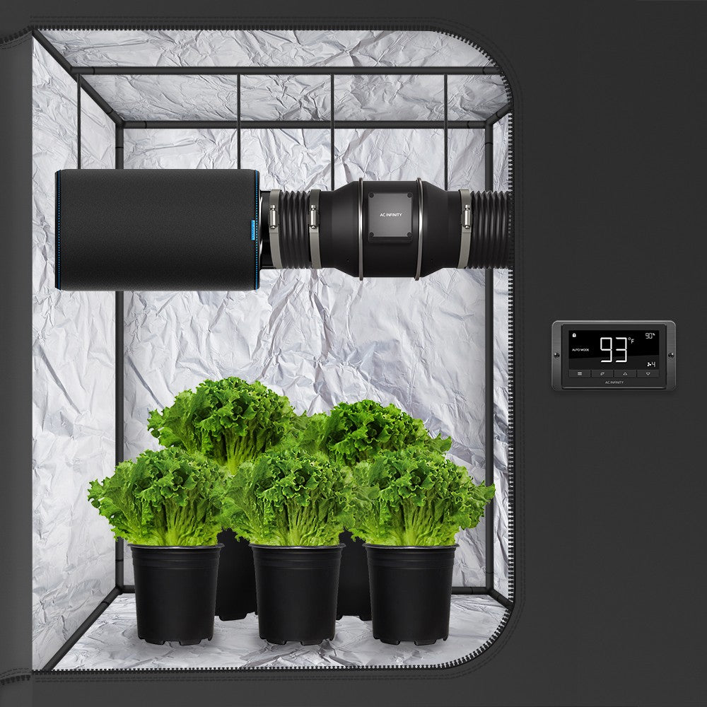 AC Infinity CLOUDLINE T4 4-In Inline Duct Fan w/ LCD Thermal Controller