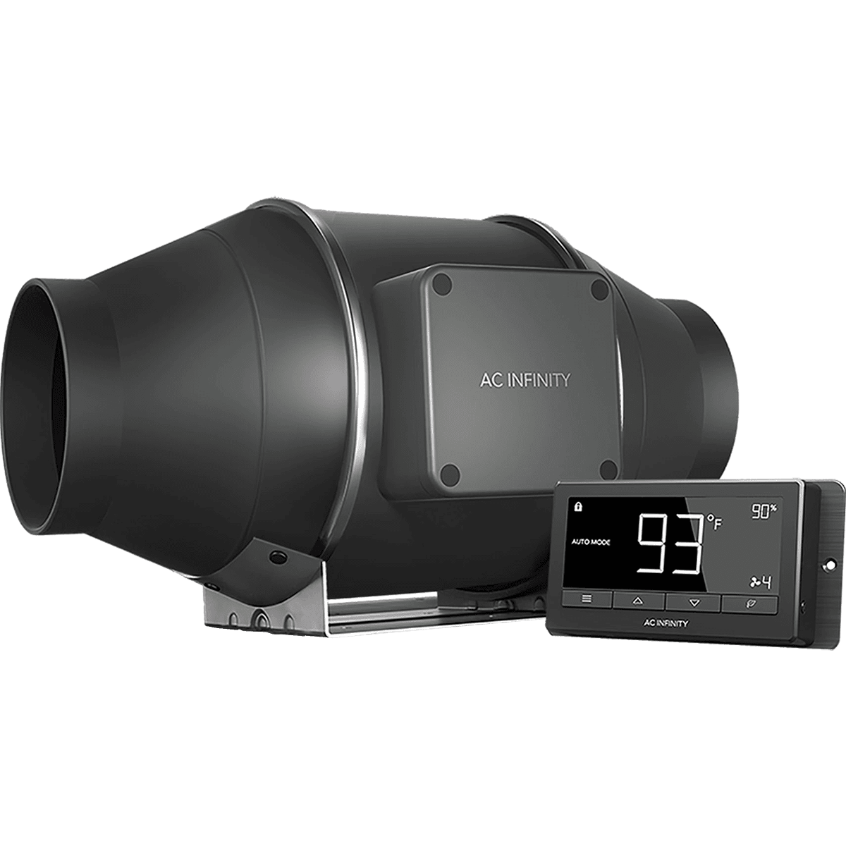 AC Infinity CLOUDLINE T4 4-In Inline Duct Fan w/ LCD Thermal Controller