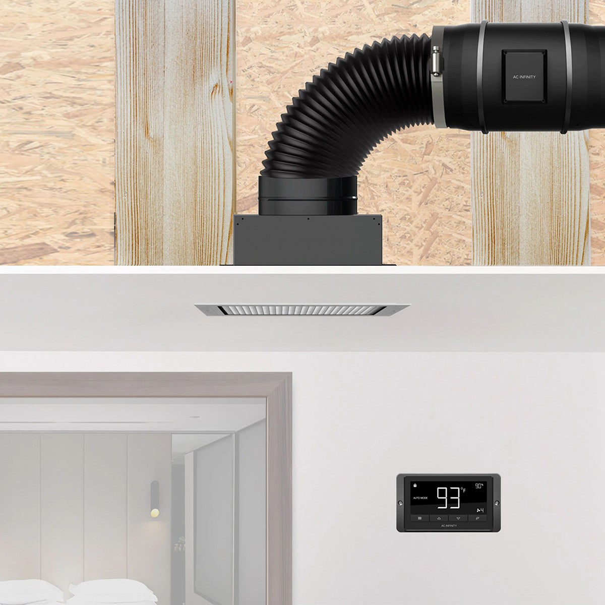 AC Infinity CLOUDWAY T12 Whole House Fan w/ Temperature & Humidity Controller