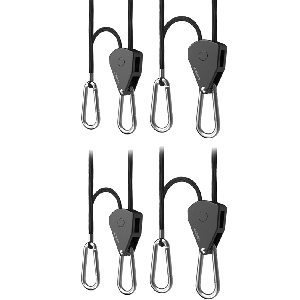 AC Infinity Heavy-Duty Adjustable Rope Clip Hangers - 2 Pair