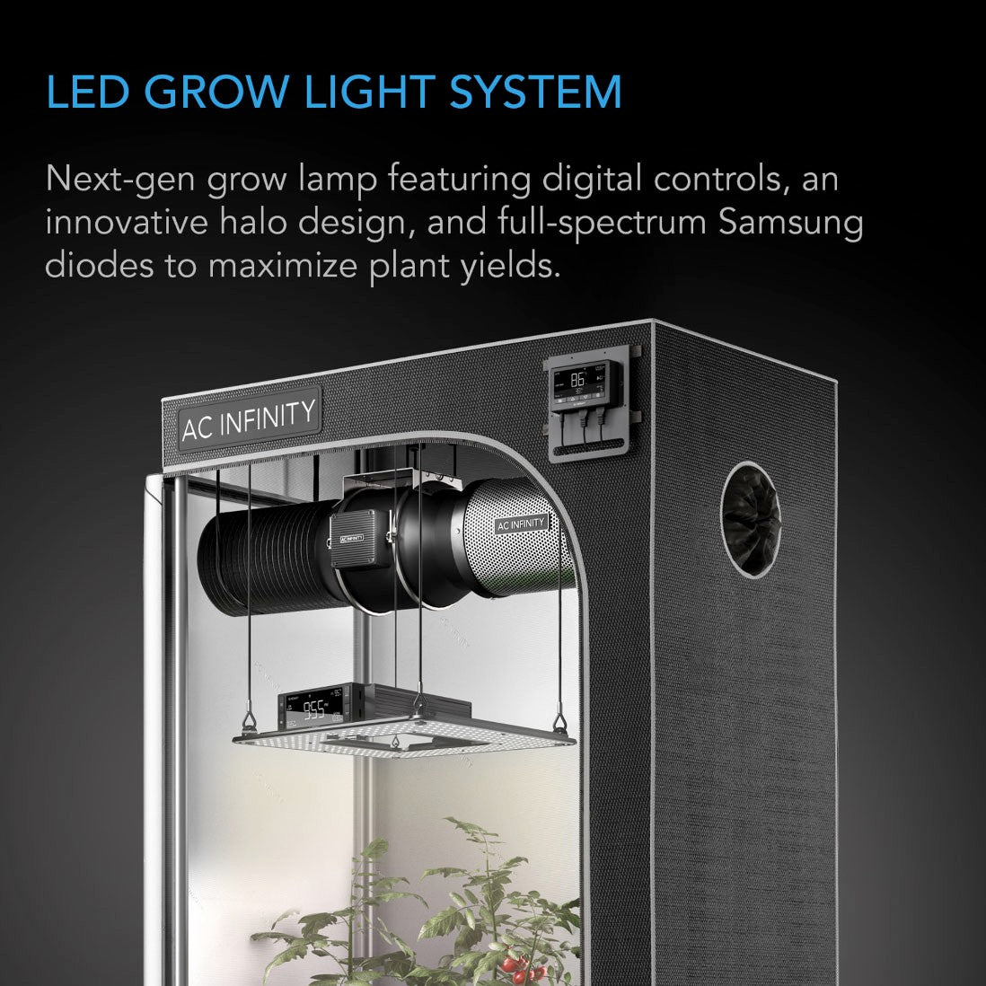 AC Infinity IONGRID T-Series Full Spectrum LED Grow Light - T22 (2-ft x 2-ft) - LED Light System