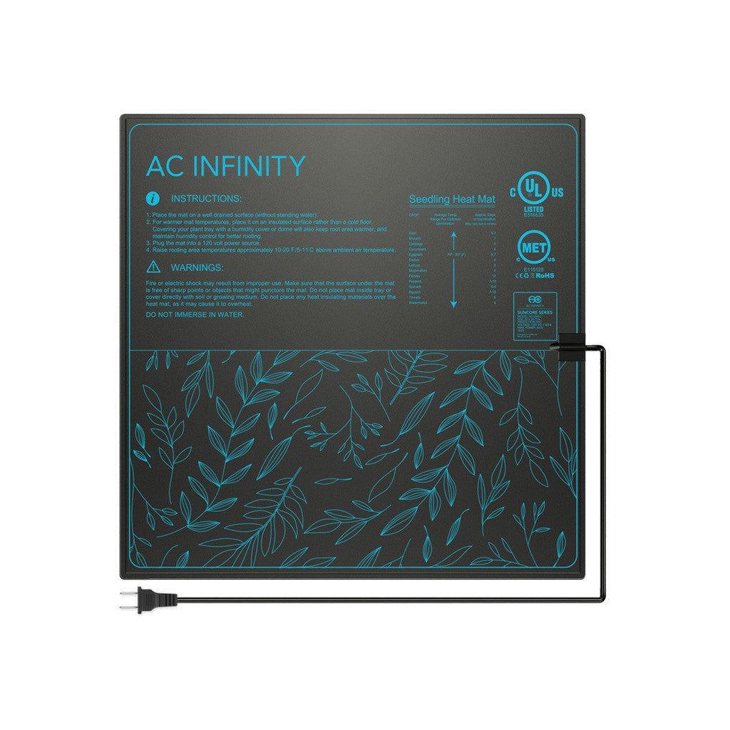 AC Infinity SUNCORE IP-67 Waterproof Seedling Heat Mats - 20 x 20.75 in.