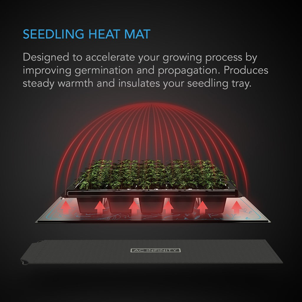 AC Infinity SUNCORE IP-67 Waterproof Seedling Heat Mats - Accelerates germination with steady warmth.