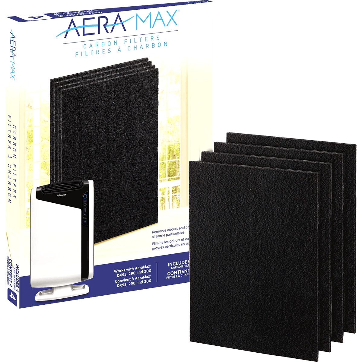 AeraMax Carbon Filters for 290/300/DX95 Air Purifier - 4-Pack