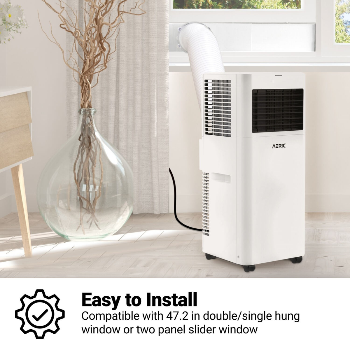 Aeric 8,000 BTU Portable Air Conditioner with Dehumidifier - Infographic 5