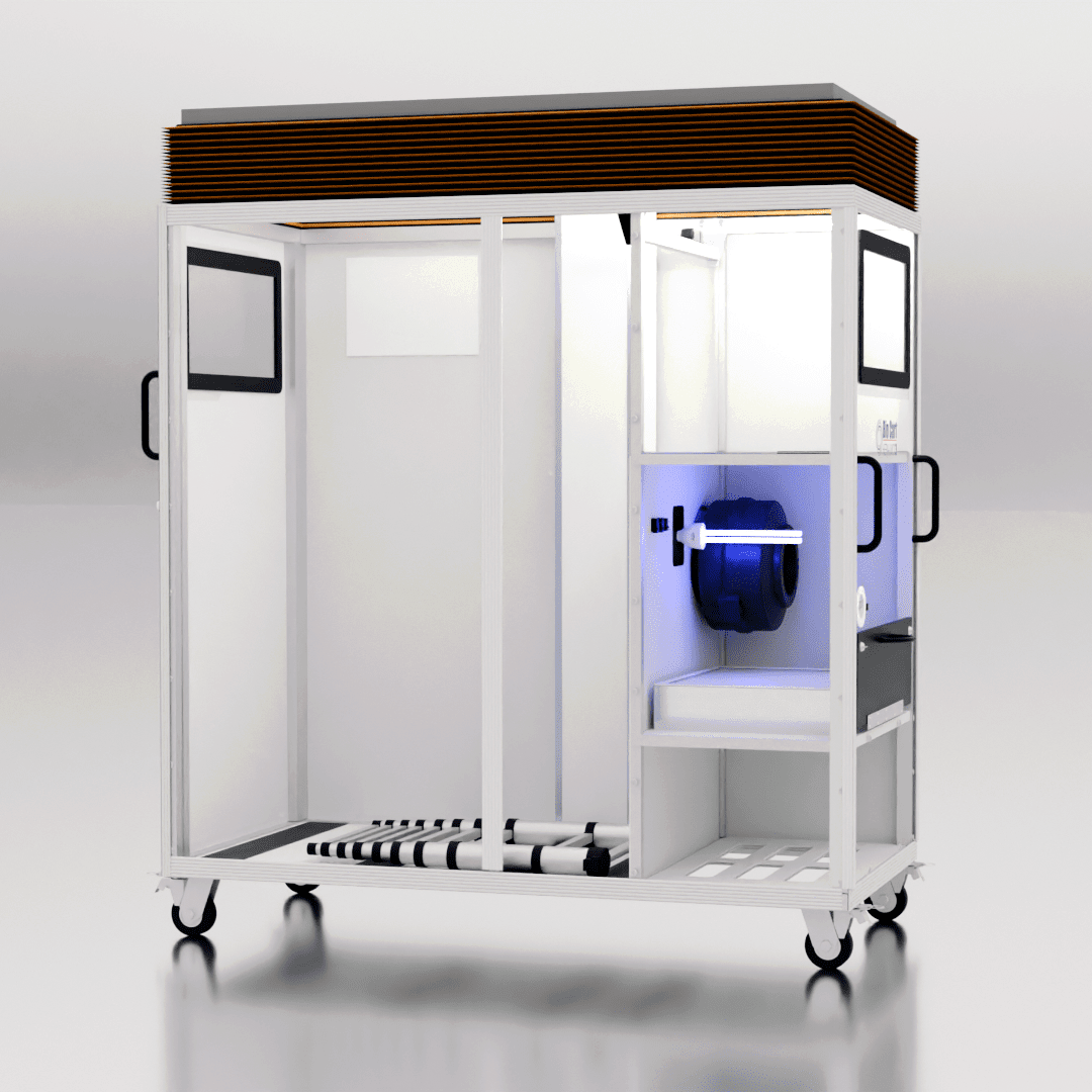 Air-Care Bio Cart HEPA Mobile Dust Containment Kit - Side