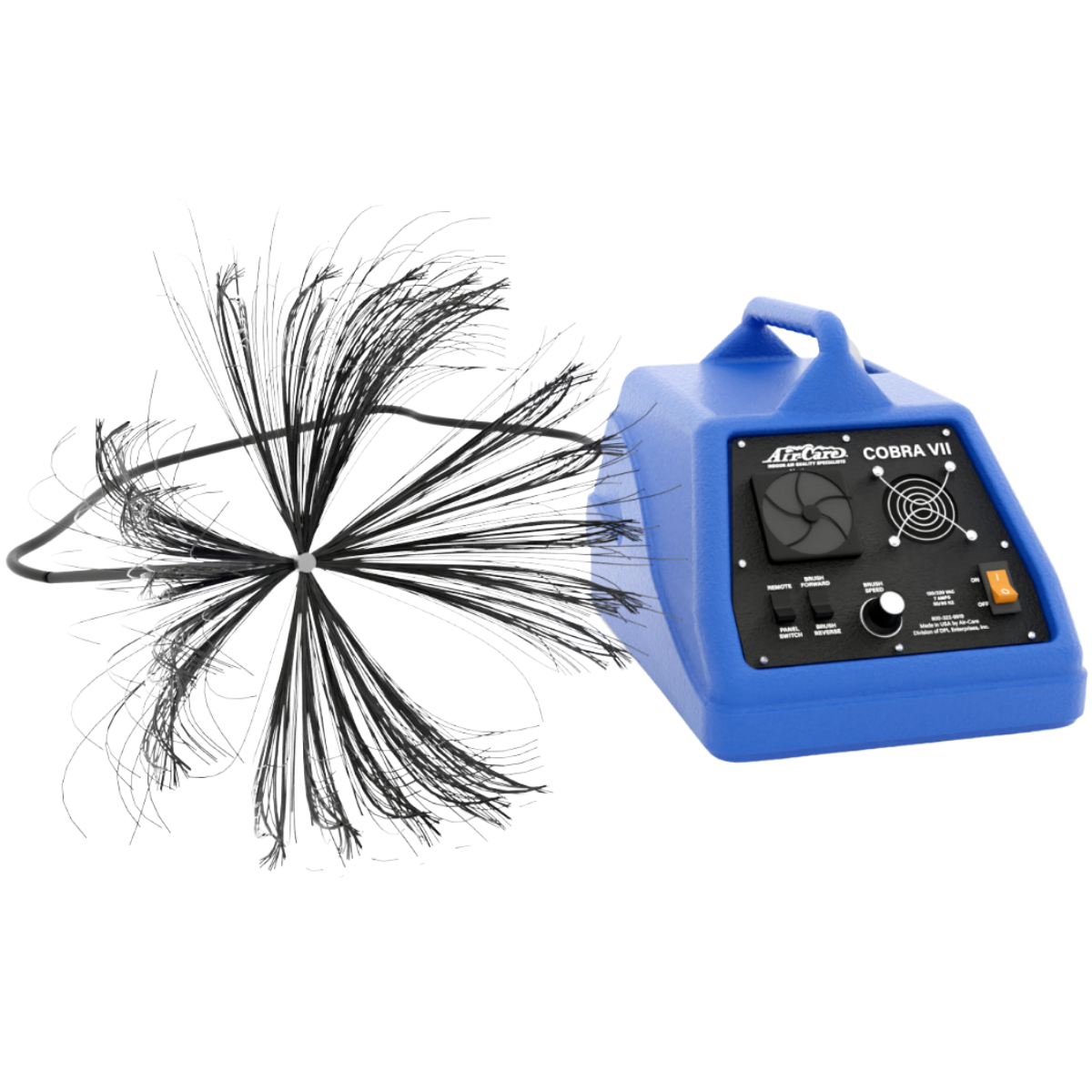 Air-Care Cobra 7 Power Brush System Air Duct Contact Cleaning System - Angle 1