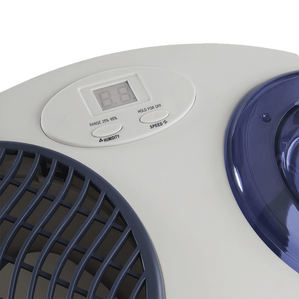 Control panel on the AIRCARE 7D6-100 Tabletop Humidifier