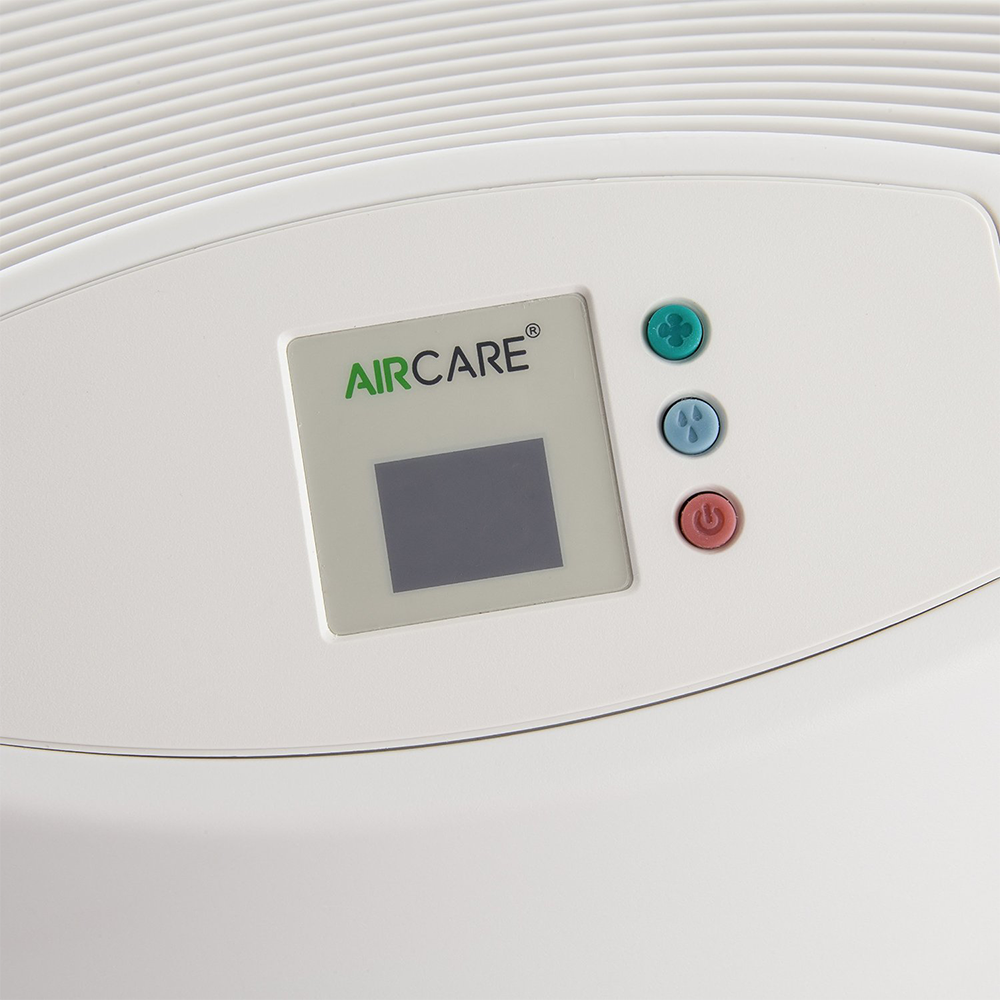 The AIRCARE MA1201 Evaporative Console Humidifier's Digital Control Panel