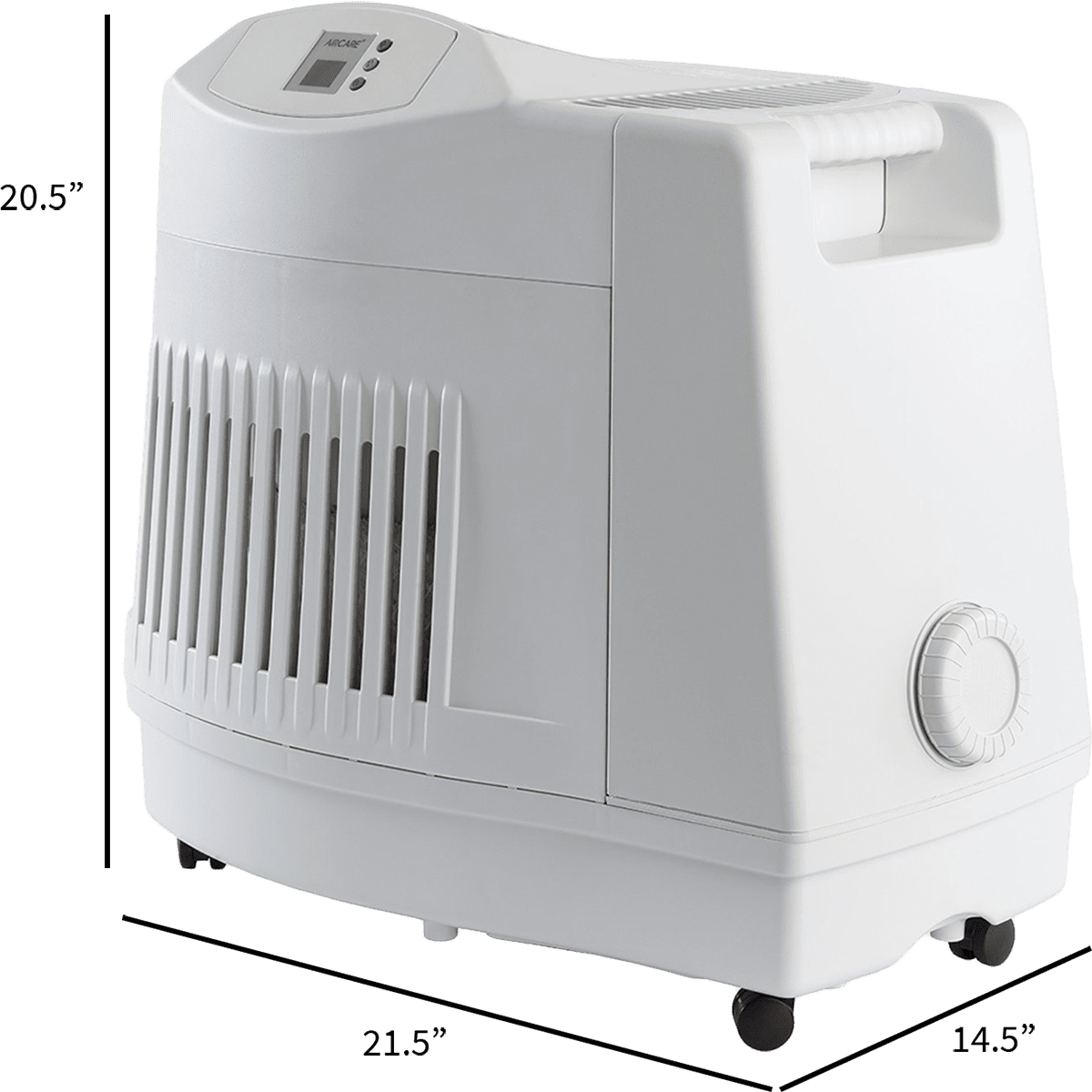 AIRCARE MA1201 Moist Air Evaporative Whole-House Console Humidifier - Dimensions