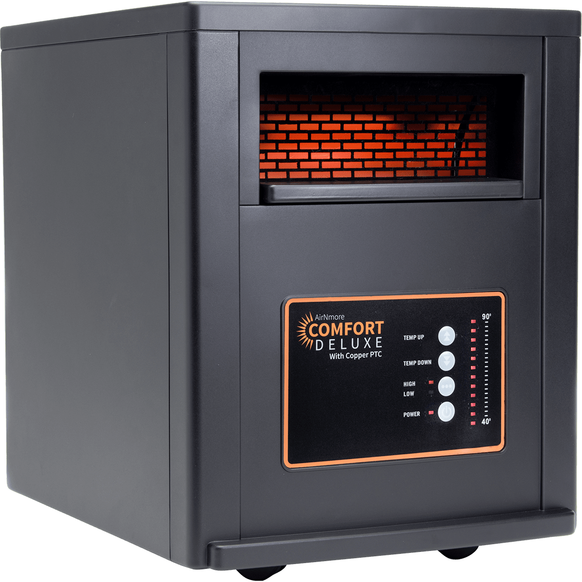 AirNmore Comfort Deluxe Infrared Space Heater - angle