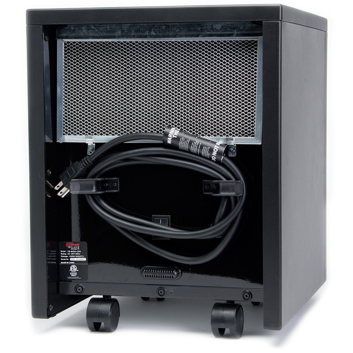 AirNmore Comfort Deluxe Infrared Space Heater - back