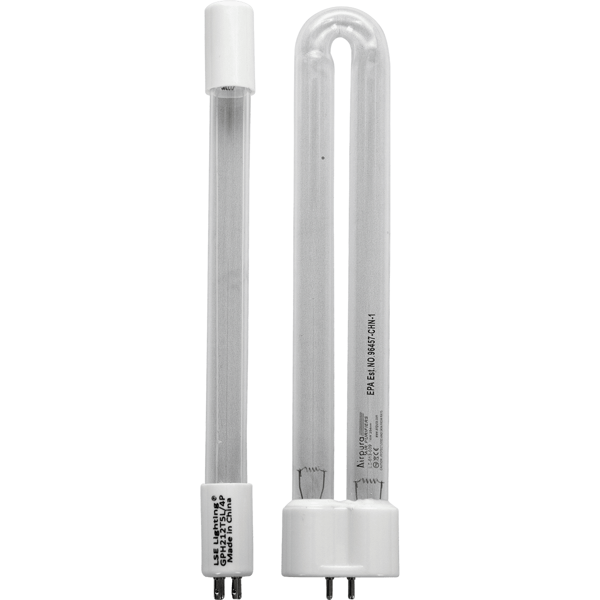 Airpura Replacement UV Lamp - I-Type and U-Type - Comparison