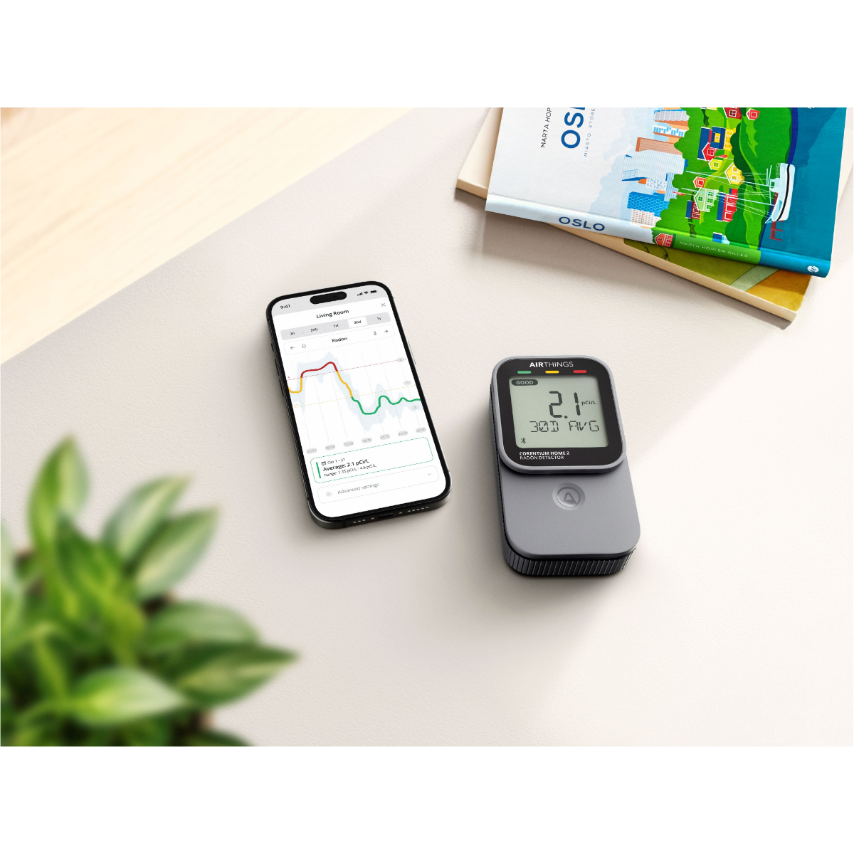 Airthings Corentium Home 2 Radon Detector - Lifestyle 1