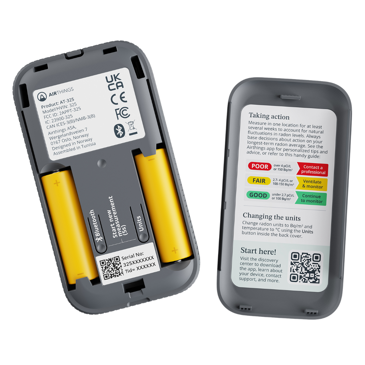 Airthings Corentium Home 2 Radon Detector - Open Interior