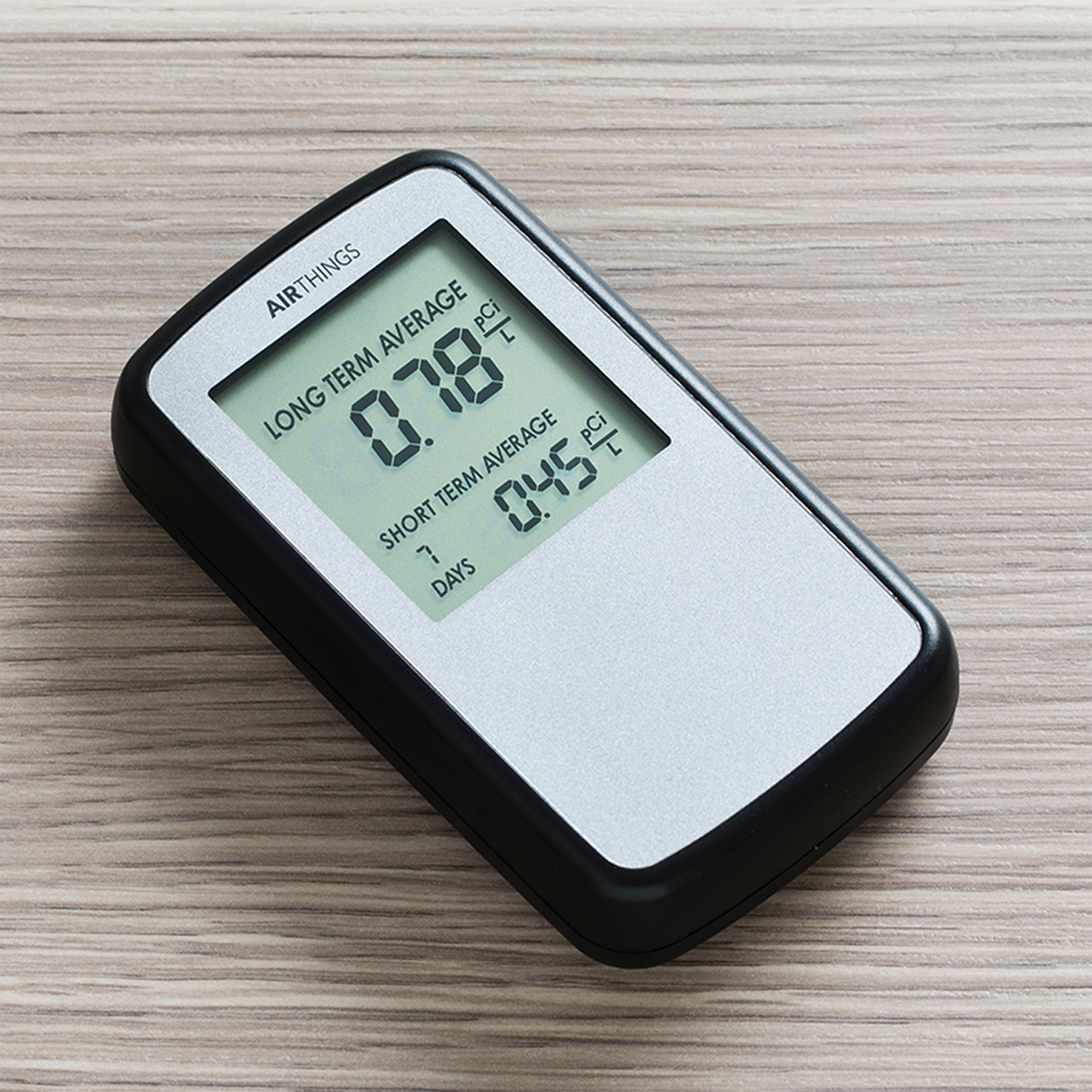 Airthings Radon Gas Monitor - on table