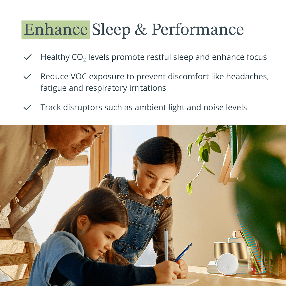 Airthings Wave Enhance Indoor Air Quality Monitor - Infographic 3