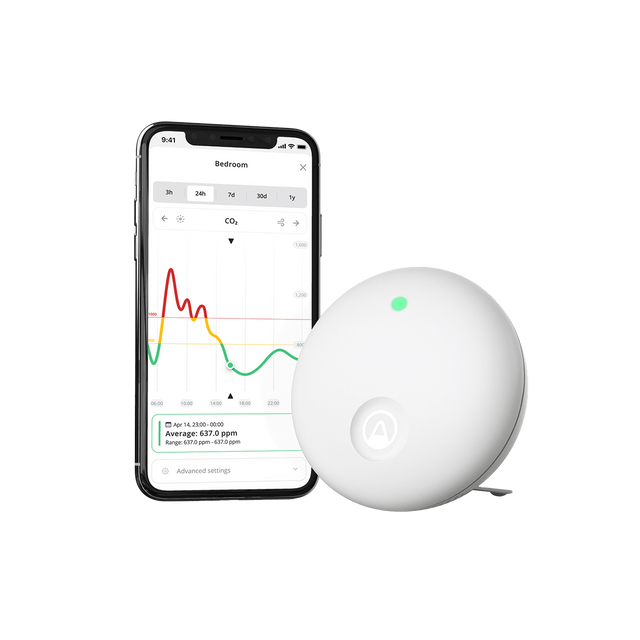 Airthings Wave Enhance Indoor Air Quality Monitor - Main