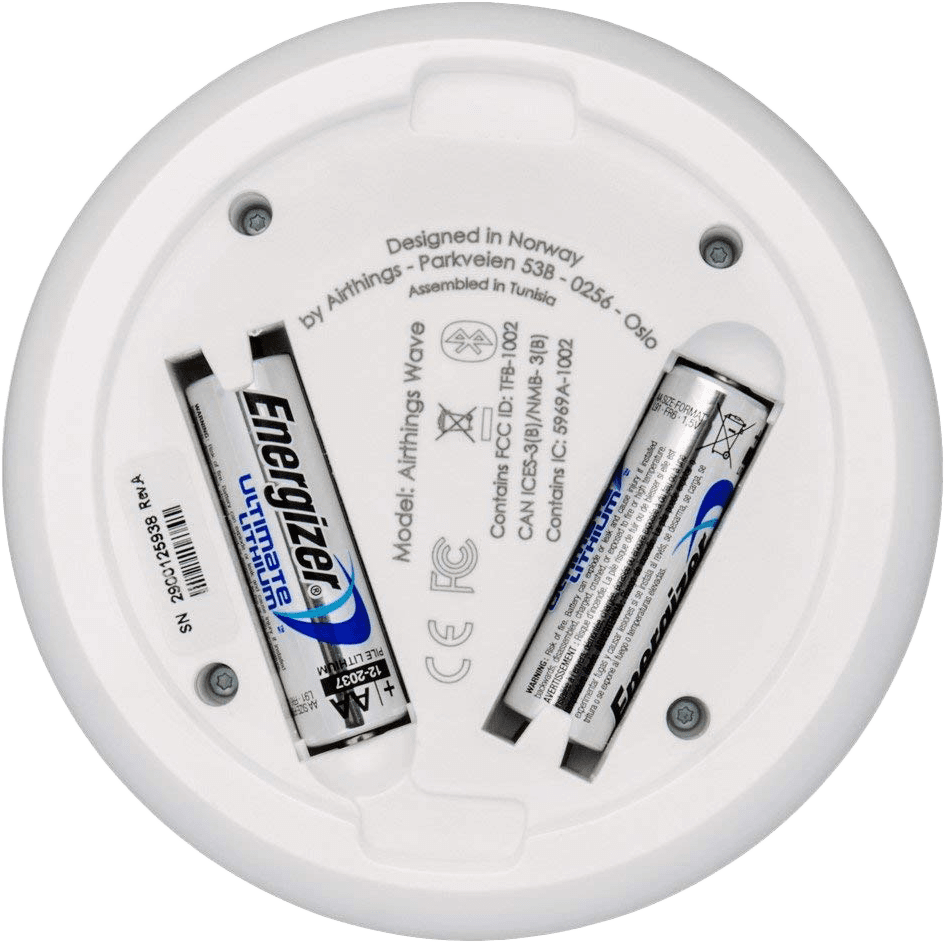 Airthings Wave Radon Detector - back