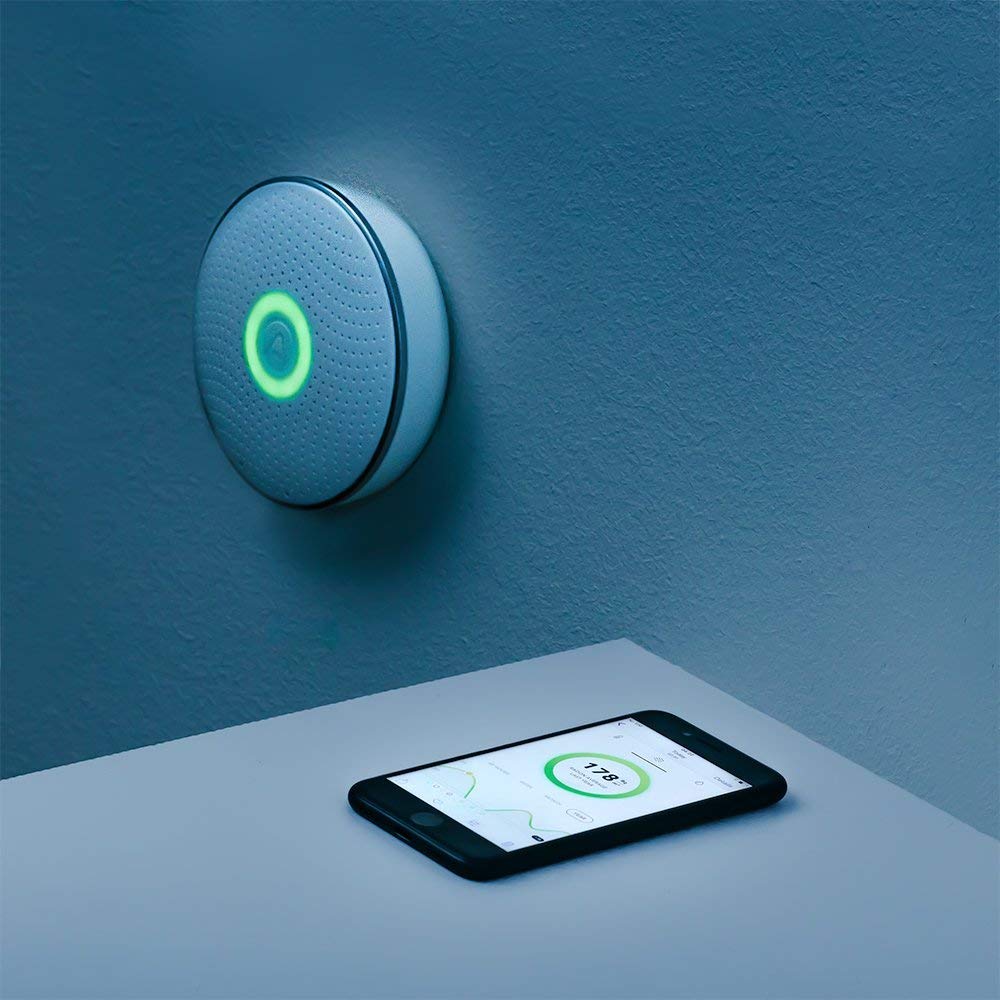 Airthings Wave Radon Detector - in use