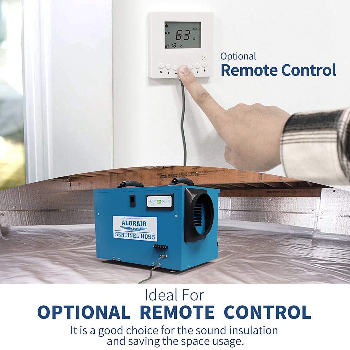AlorAir Sentinel 53 Pint Crawl Space & Basement Dehumidifier - Infographic