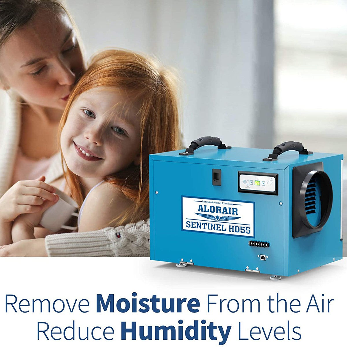 AlorAir Sentinel 53 Pint Crawl Space & Basement Dehumidifier - Infographic