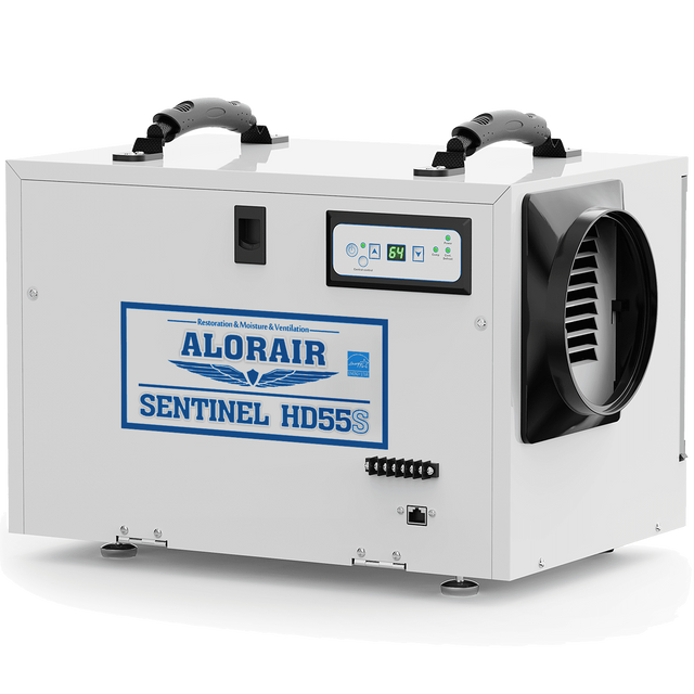 AlorAir Sentinel 55 Pint at AHAM Dehumidifier With Drain Hose for Crawl Spaces or Basements Up to 1,300 Sq. Ft., White - Main