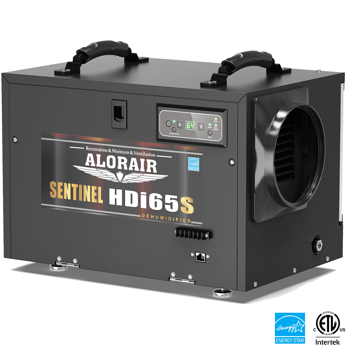AlorAir Sentinel 55 Pint at AHAM Dehumidifier With Pump for Crawl Spaces or Basements Up to 1,300 Sq. Ft., Black - Main